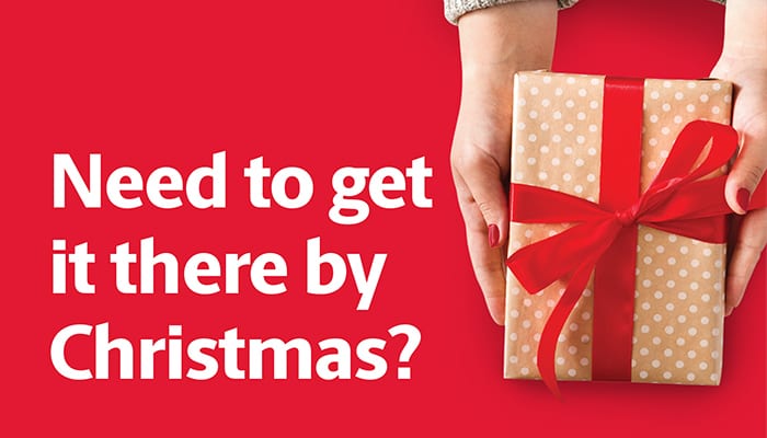 Holiday shipping schedule