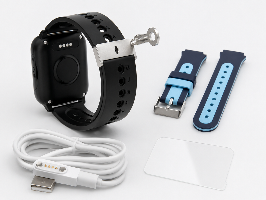 Locking Watch Band and Replacement Charging Cable on Watchband for Max Watch