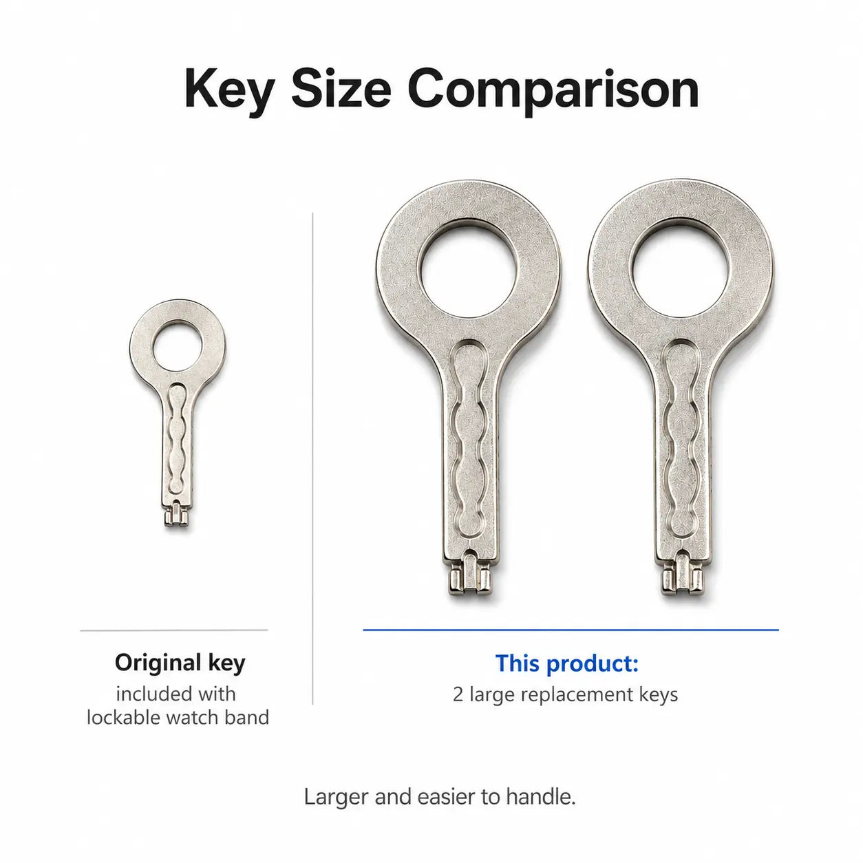 Large Replacement Keys for Lil Tracker Lockable Watch Bands