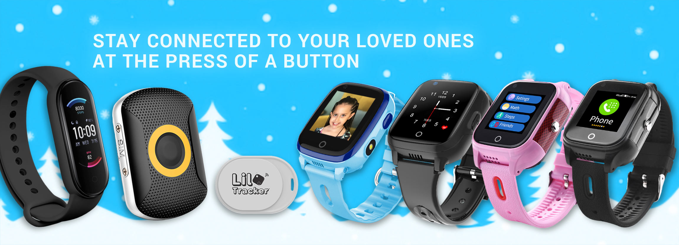 Kids smartwatch with GPS and GPS pendants